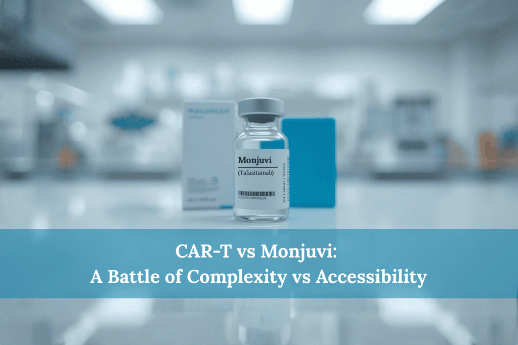Monjuvi injection used in the treatment of DLBCL, compared with CAR-T cell therapy