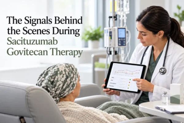 Sacituzumab Govitecan therapy and treatment response signals in oncology